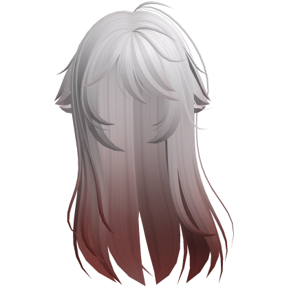 White & Red Shy Moe Cat Girl Windy Whispy Hair