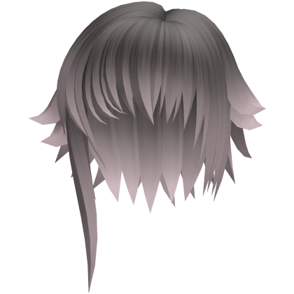 cute messy short hair w side tufts in grey pink