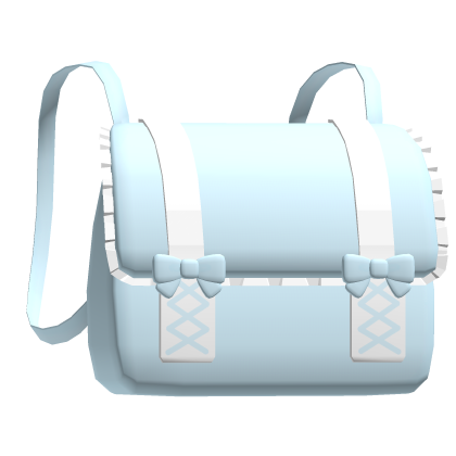 cute kawaii kitten backpack w/ bow (blue) thumbnail