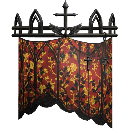 Orange Goth Veil Crown