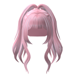 Pastel Pink High Anime Ponytail