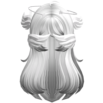 White Black Angelic Hair W Halo