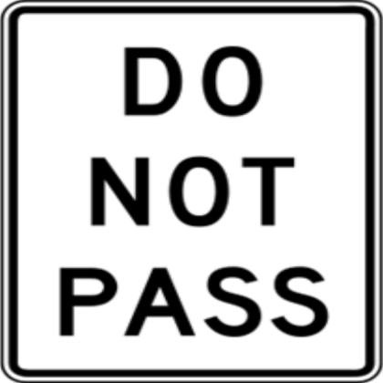No Passing Sign 2 Roblox decal
