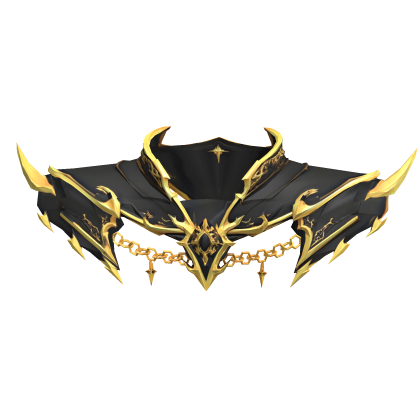Black & Gold Gothic Shoulder Armor Roblox item