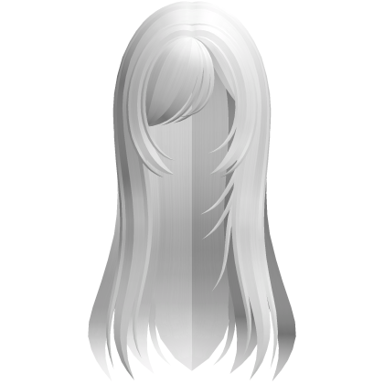 Long White Straight Emo Hair Roblox item
