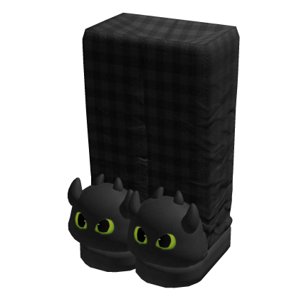 Cute Toothless Black Dragon Slippers w Pjs Pants