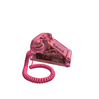 pink+translucent+telephone+3d+model