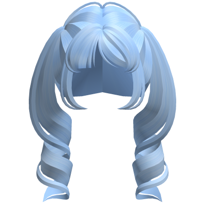 Soft Dolly Curled Pigtails (Blue)