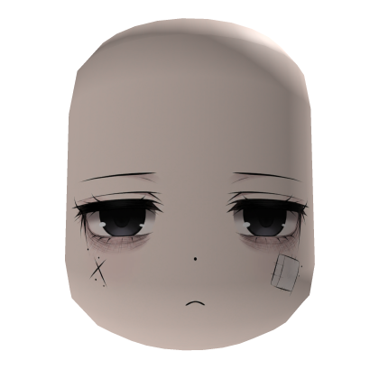 Sleepy Emo Boy Face | Goth Anime