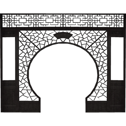 Ancient Dark Traditional Chinese Door