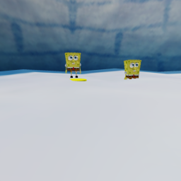Spongebob in an igloo