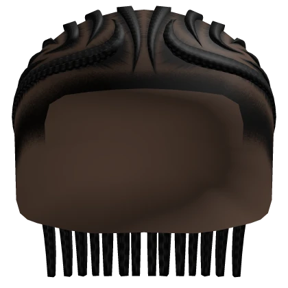 Swirl Cornrows Braids [Black] | Roblox Item - Rolimon's