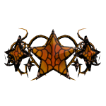Orange Butterfly Star Cyber Sigil Crown