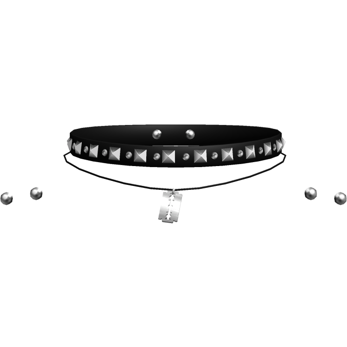 black studded pierced choker emo