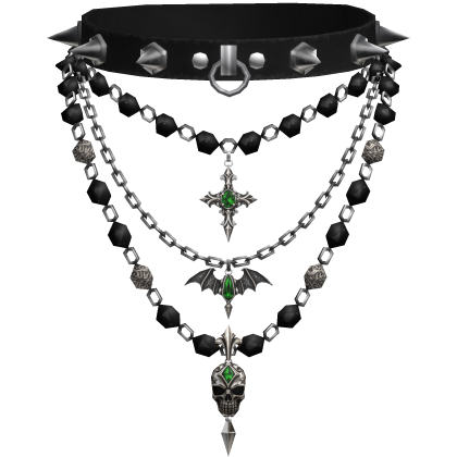 Emo Skull Necklace Choker