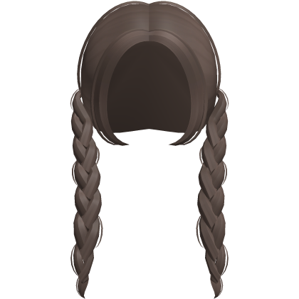 ♡ cute long messy light brown braids Roblox item