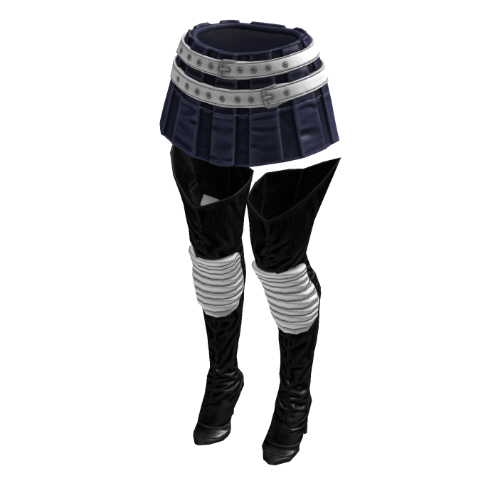 Fashionista Boot Chic Skirt (Dark Blue White)