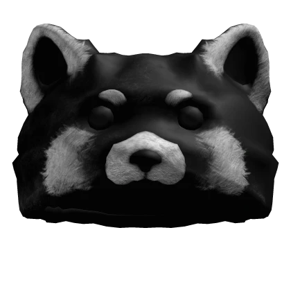 fluffy red panda hat black | Roblox Item - Rolimon's