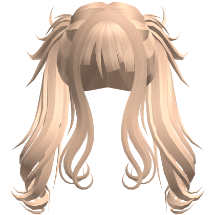 Cute Swirly Long Pigtails (Blonde) Roblox item