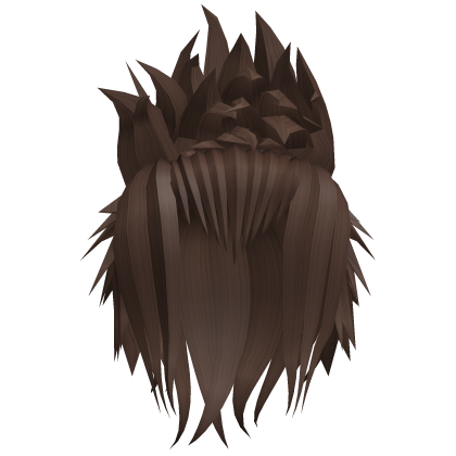 Messy Spiky Anime Updo Hair (Brown)