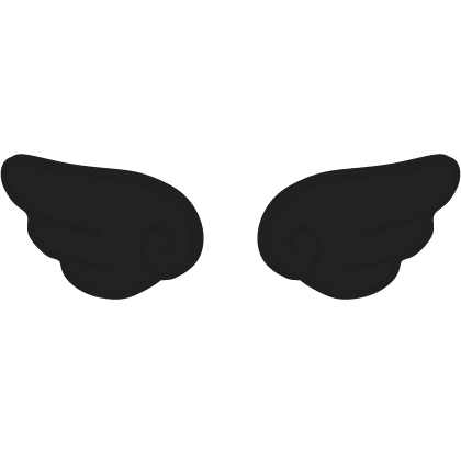♡ Cute Glowing Angel Chibi Wings in Black Roblox item