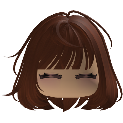 Cute emo y2k hair fluffy (brown)
