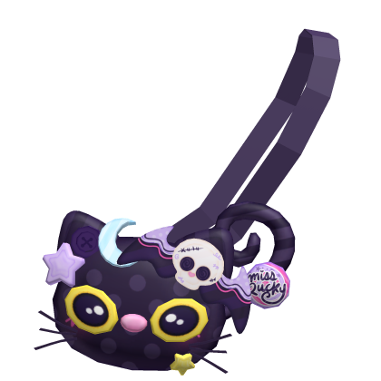 ♡ Cutesy cat witch halloween skull purple bag Roblox item