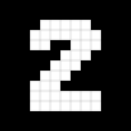 Number 2 (Pixel Art) Roblox decal