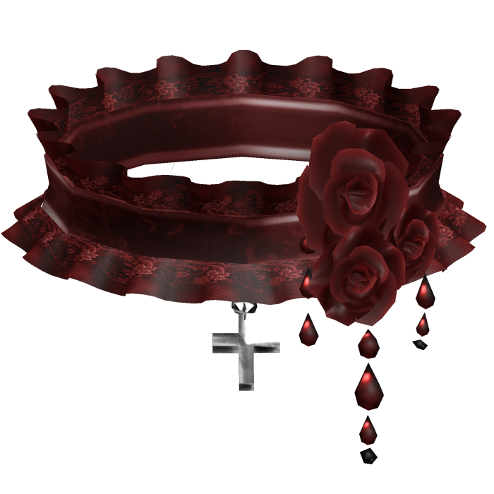 Red Gothic Victorian Rose Choker