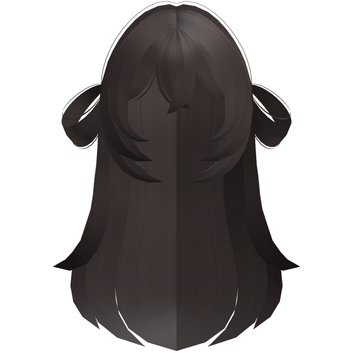 moe long fluffy side bun hair brown