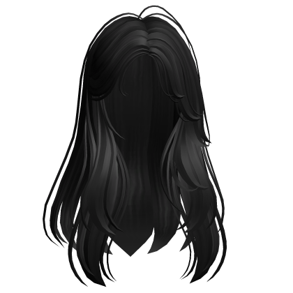 Long Straight Layered Hair(Black) Roblox item