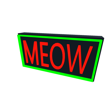 Meow Neon Sign