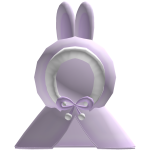 Soft cute purple bunny cloak hood winter pancho