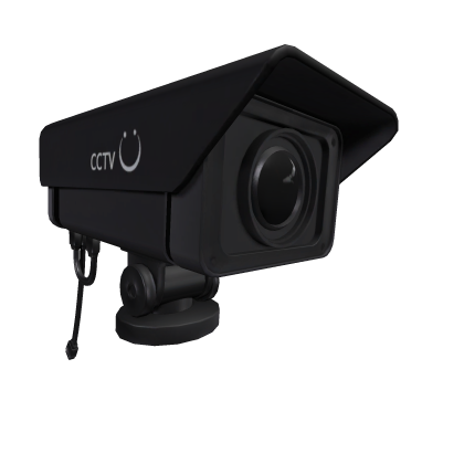 CCTV Camera on Shoulder - Black (1.0)