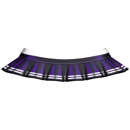 Preppy Pleated Cheer Mini Skirt (Purple & White)
