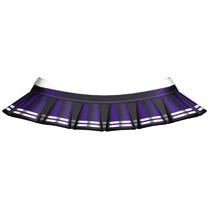 Preppy Pleated Cheer Mini Skirt (Purple & White)