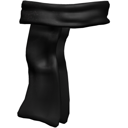 Realistic Black Winter Scarf 