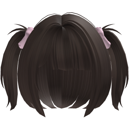 ♡ kawaii brown tweencore pigtails w/ hair ties Roblox item