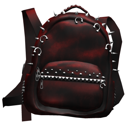 1.0 Grunge Emo Studded BackBag Red