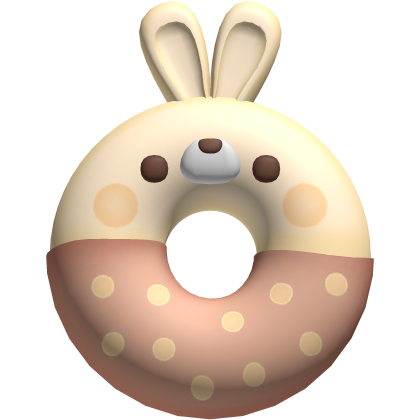 cutecore bunny donut snack yellow brown