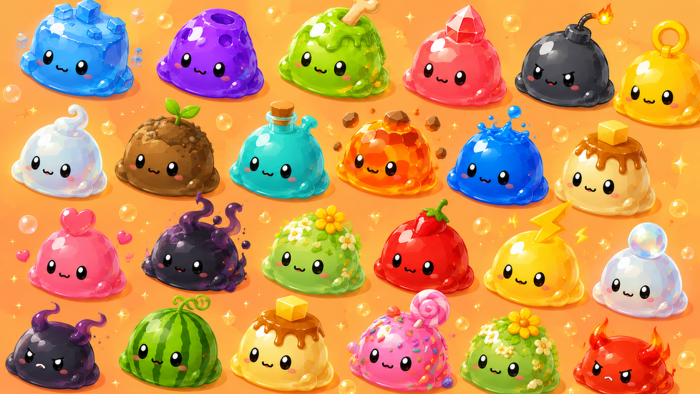 Cute Slime Icons Pack - 65+ UI Icons preview 2