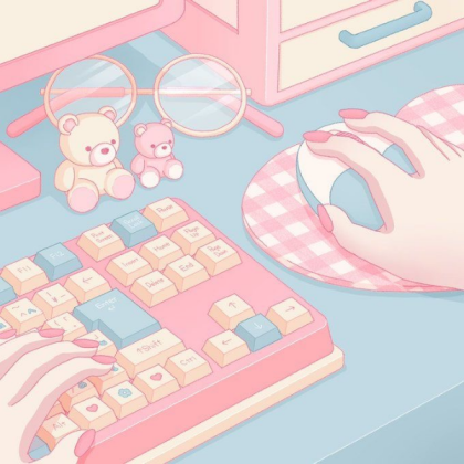 pastel pink anime aesthetic gaming Roblox decal