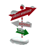 Santa Direction Sign