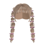 bubble braids with bow
