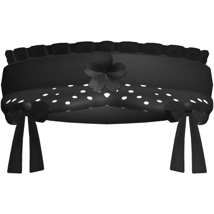 Summer lotus cute visor in black with white dots