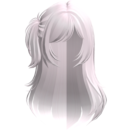 sweet shoujo girl side ponytail hair light pink Roblox item