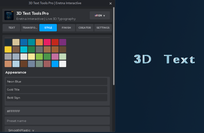 3D Text Tools Lite  preview 2