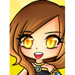 Its gold fan