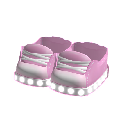 ꒰emissive꒱ baby pink cute tween light up shoes
