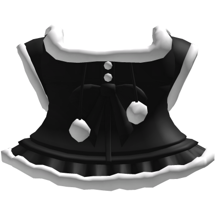 cute black cozy fluffy winter pompom dress